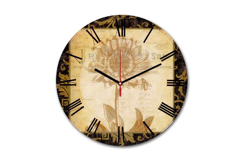 Dekorativ MDF Vægur 30 cm, Flerfarvet