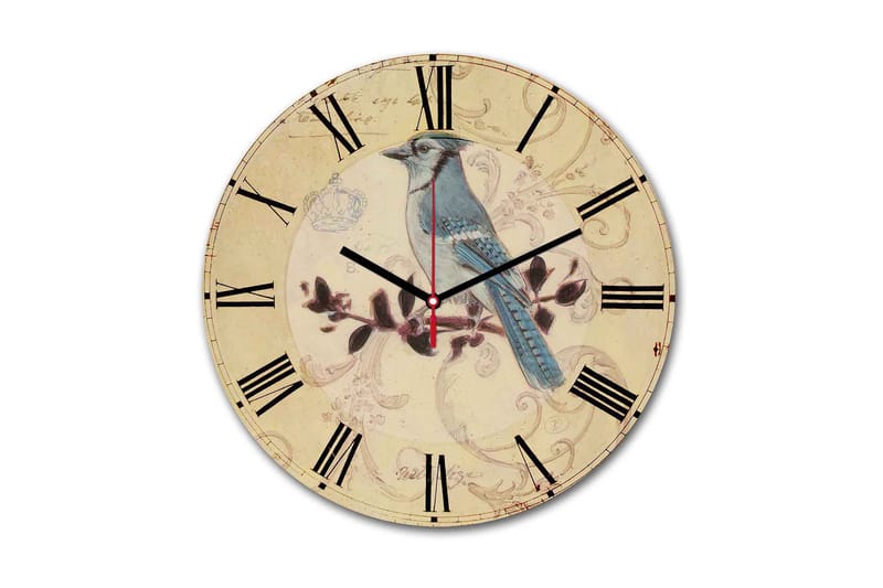 Dekorativ MDF Vægur 30 cm, Flerfarvet