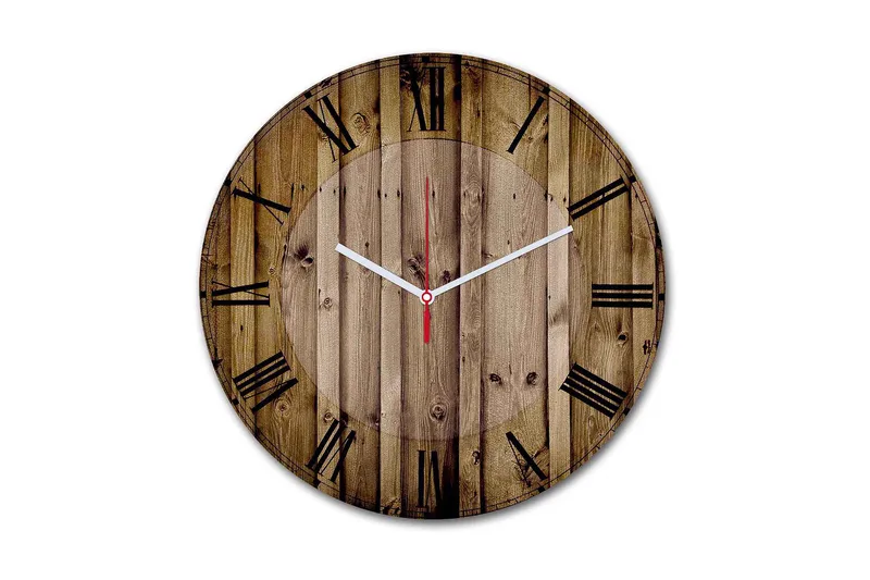 Dekorativ MDF Vægur 30 cm, Flerfarvet