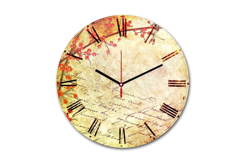 Dekorativ MDF Vægur 30 cm, Flerfarvet