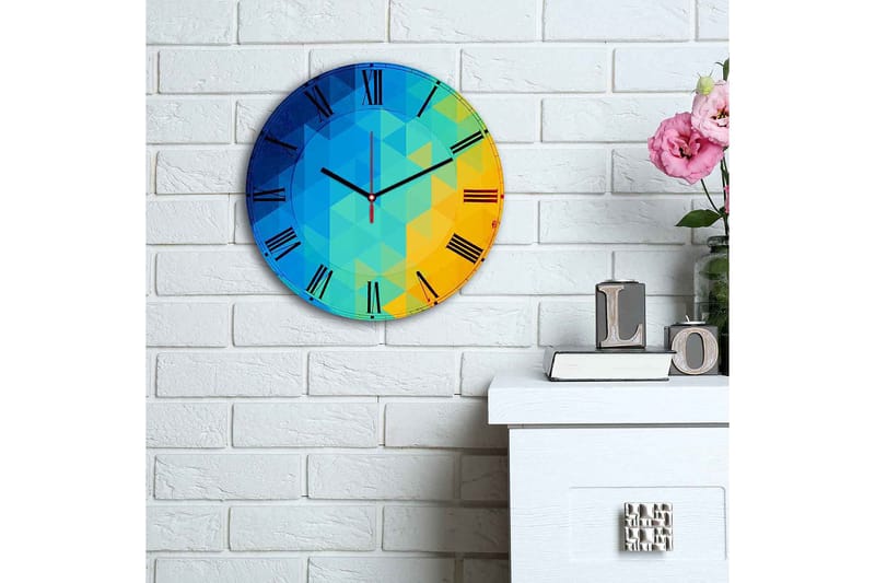 Dekorativ MDF Vægur 30 cm - Flerfarvet - Boligtilbehør - Vægdekoration - Vægure & Ure