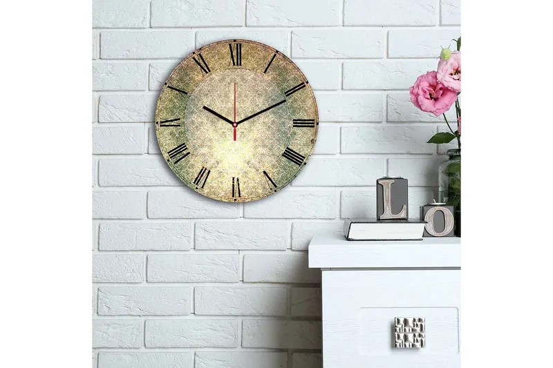 Dekorativ MDF Vægur 30 cm - Flerfarvet - Boligtilbehør - Vægdekoration - Vægure & Ure