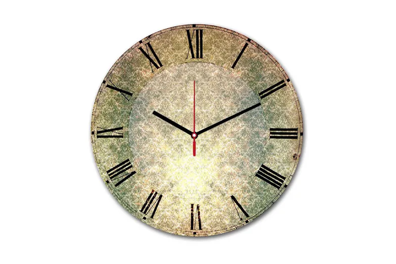 Dekorativ MDF Vægur 30 cm, Flerfarvet