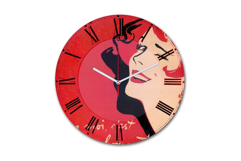 Dekorativ MDF Vægur 30 cm, Flerfarvet