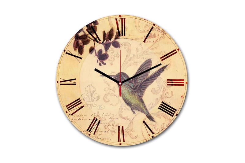 Dekorativ MDF Vægur 30 cm, Flerfarvet