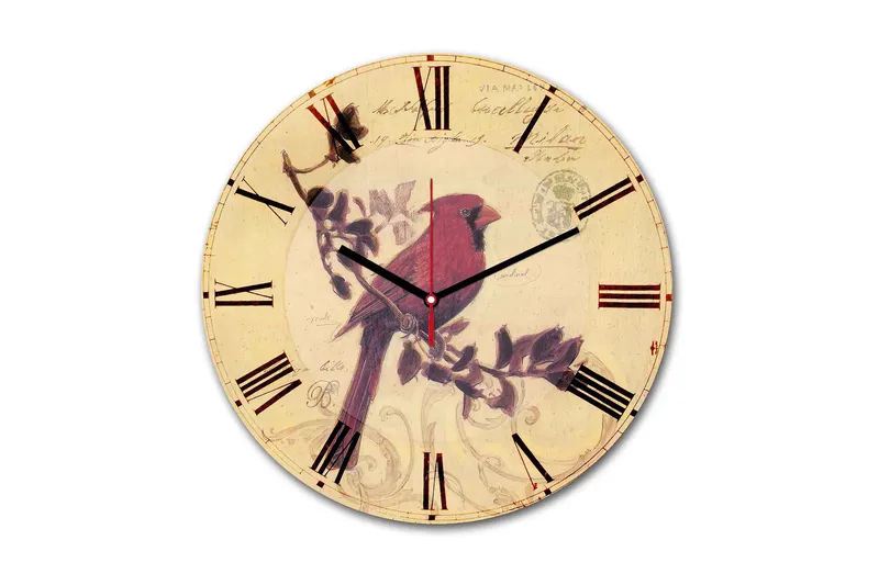 Dekorativ MDF Vægur 30 cm, Flerfarvet