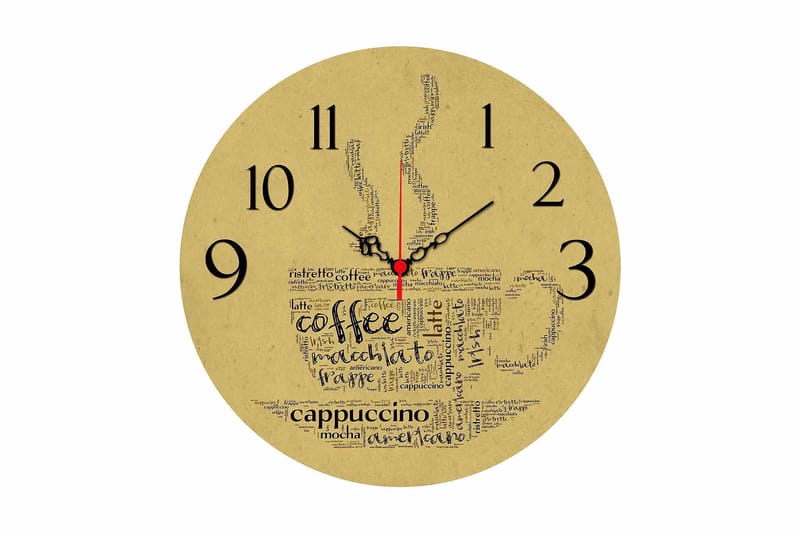 Dekorativ MDF Vægur 40 cm, Flerfarvet