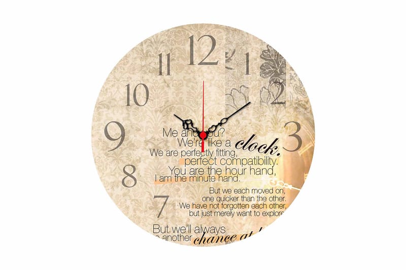 Dekorativ MDF Vægur 40 cm, Flerfarvet