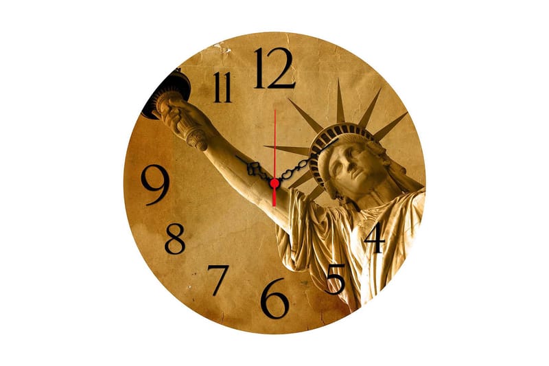 Dekorativ MDF Vægur 40 cm, Flerfarvet