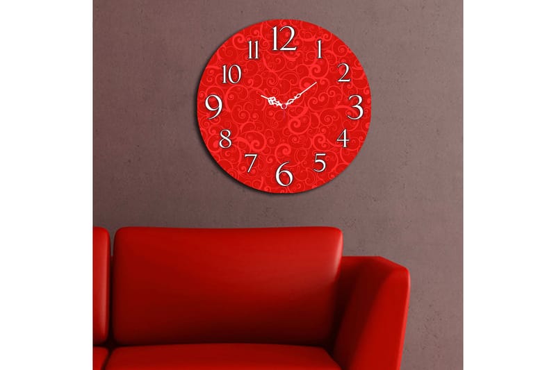 Dekorativ MDF Vægur 40 cm - Flerfarvet - Boligtilbehør - Vægdekoration - Vægure & Ure