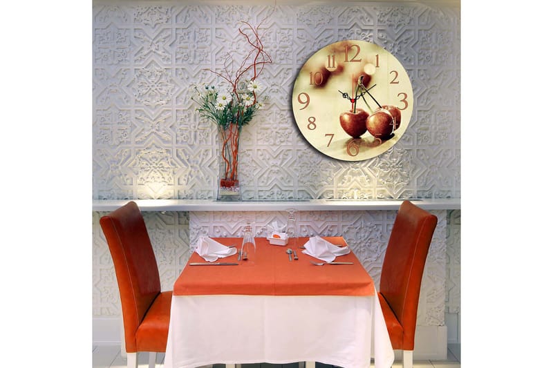 Dekorativ MDF Vægur 40 cm - Flerfarvet - Boligtilbehør - Vægdekoration - Vægure & Ure