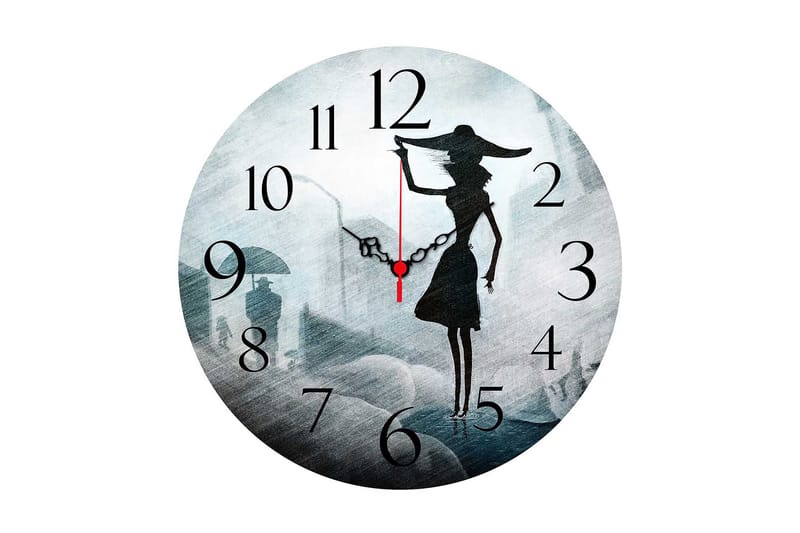 Dekorativ MDF Vægur 40 cm, Flerfarvet