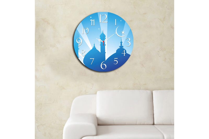 Dekorativ MDF Vægur 40 cm - Flerfarvet - Boligtilbehør - Vægdekoration - Vægure & Ure