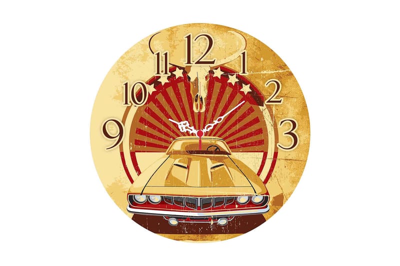 Dekorativ MDF Vægur 40 cm, Flerfarvet