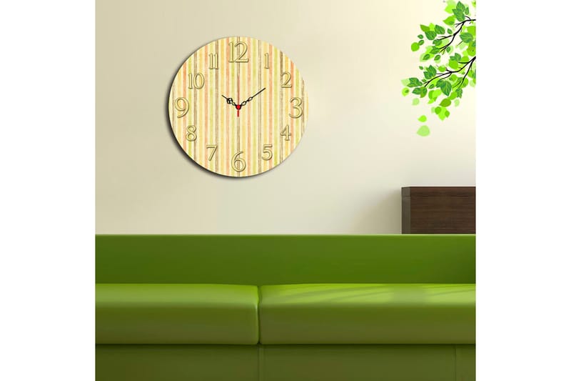 Dekorativ MDF Vægur 40 cm - Flerfarvet - Boligtilbehør - Vægdekoration - Vægure & Ure