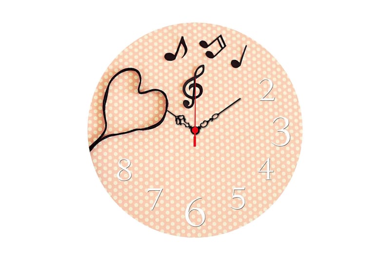 Dekorativ MDF Vægur 40 cm, Flerfarvet