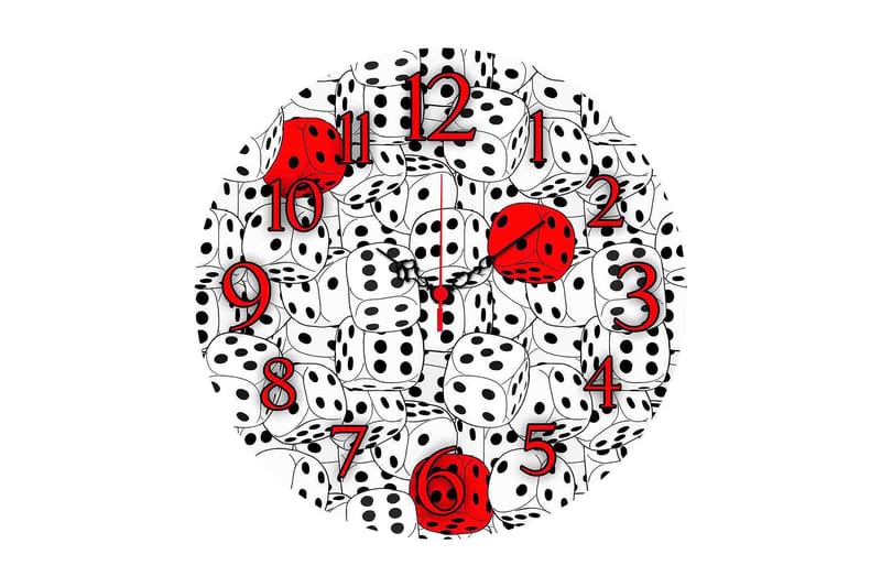 Dekorativ MDF Vægur 40 cm, Flerfarvet