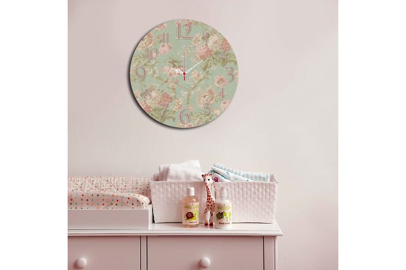 Dekorativ MDF Vægur 40 cm - Flerfarvet - Boligtilbehør - Vægdekoration - Vægure & Ure