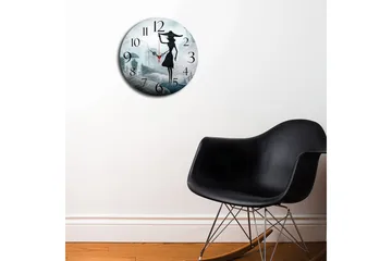 Dekorativ MDF Vægur 40 cm - Flerfarvet - Boligtilbehør - Vægdekoration - Vægure & Ure