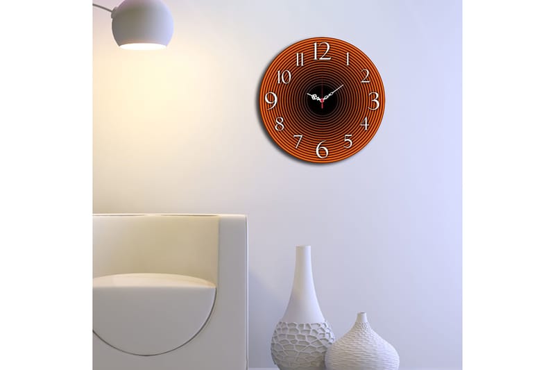 Dekorativ MDF Vægur 40 cm - Flerfarvet - Boligtilbehør - Vægdekoration - Vægure & Ure