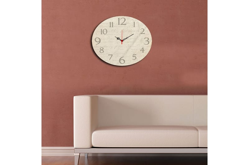 Dekorativ MDF Vægur 40 cm - Flerfarvet - Boligtilbehør - Vægdekoration - Vægure & Ure