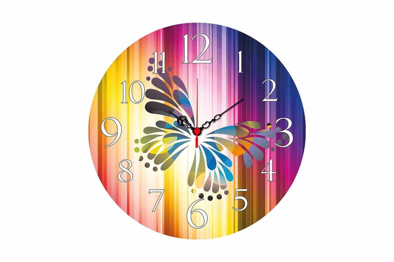 Dekorativ MDF Vægur 40 cm, Flerfarvet