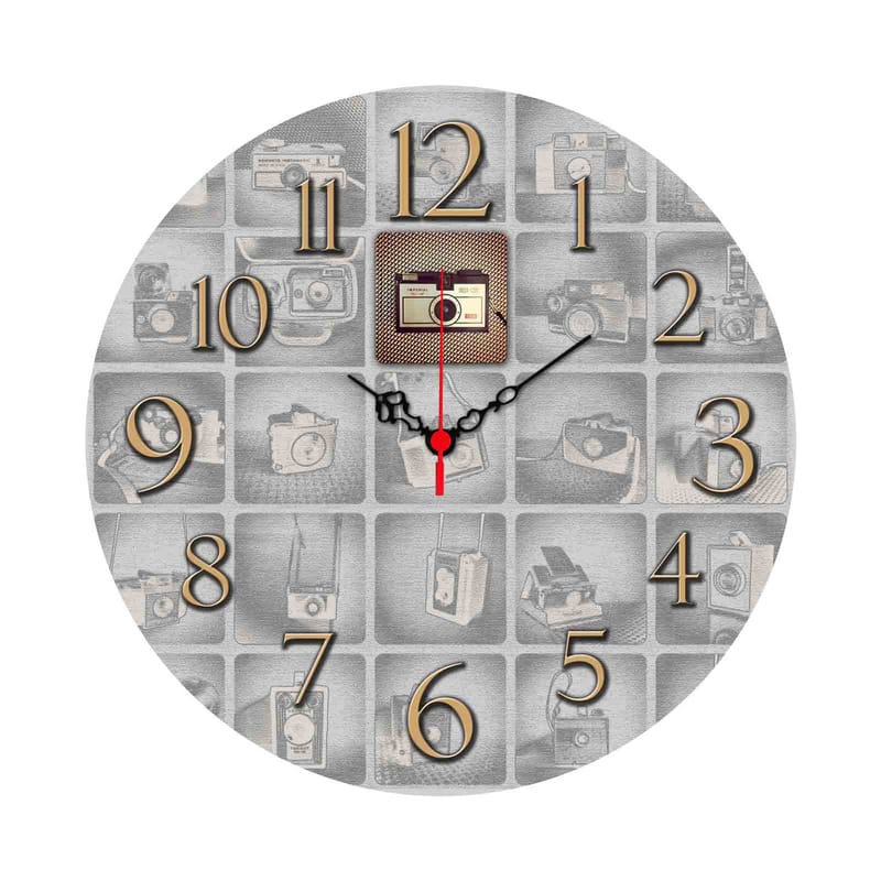 Dekorativ MDF Vægur 40 cm, Flerfarvet