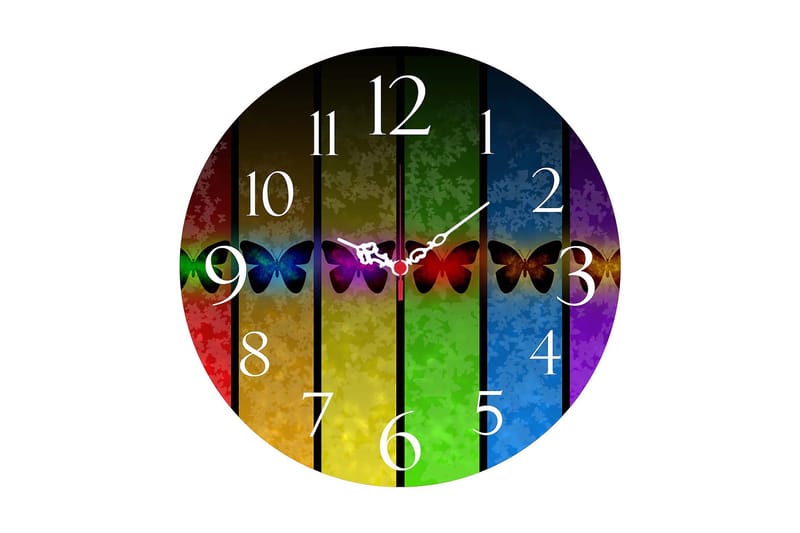 Dekorativ MDF Vægur 40 cm, Flerfarvet