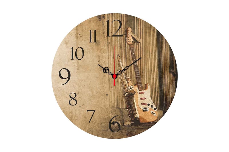 Dekorativ MDF Vægur 40 cm, Flerfarvet