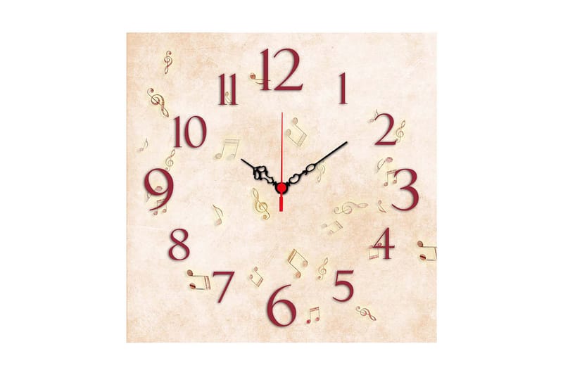 Dekorativ MDF Vægur 40x40 cm, Flerfarvet