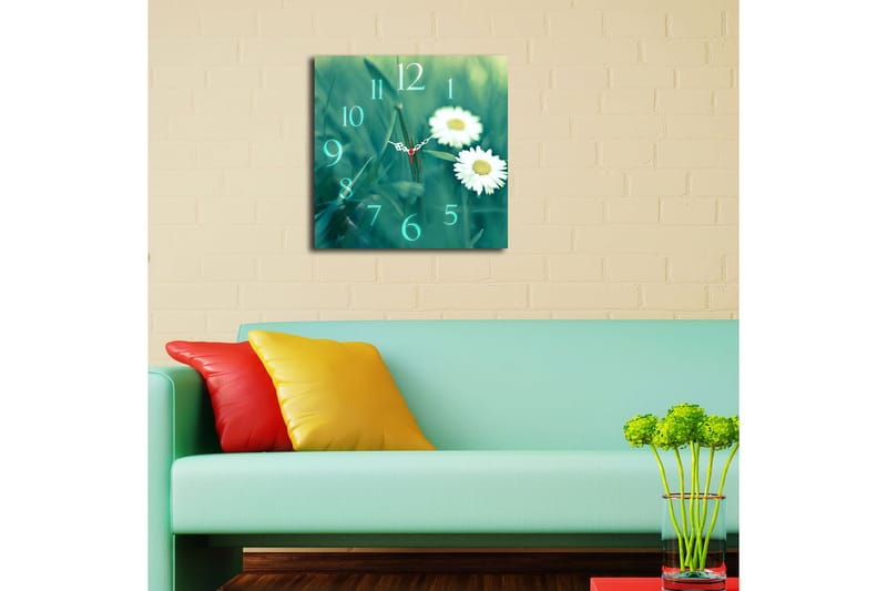 Dekorativ MDF Vægur 40x40 cm - Flerfarvet - Boligtilbehør - Vægdekoration - Vægure & Ure
