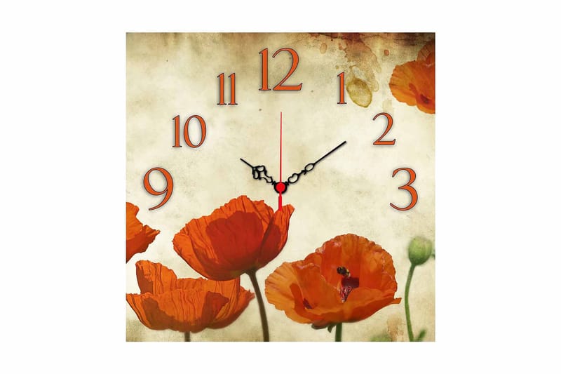 Dekorativ MDF Vægur 40x40 cm, Flerfarvet