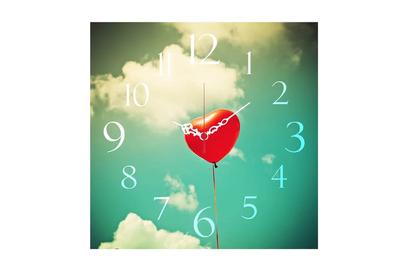 Dekorativ MDF Vægur 40x40 cm, Flerfarvet