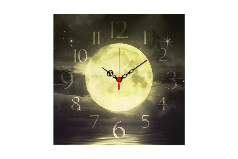 Dekorativ MDF Vægur 40x40 cm, Flerfarvet