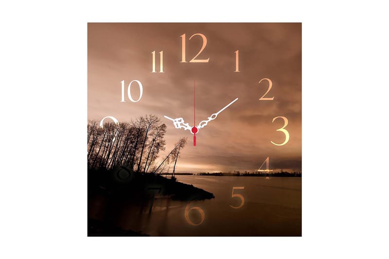 Dekorativ MDF Vægur 40x40 cm, Flerfarvet