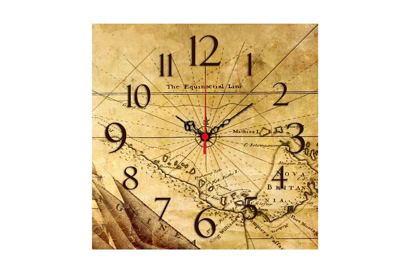 Dekorativ MDF Vægur 40x40 cm, Flerfarvet