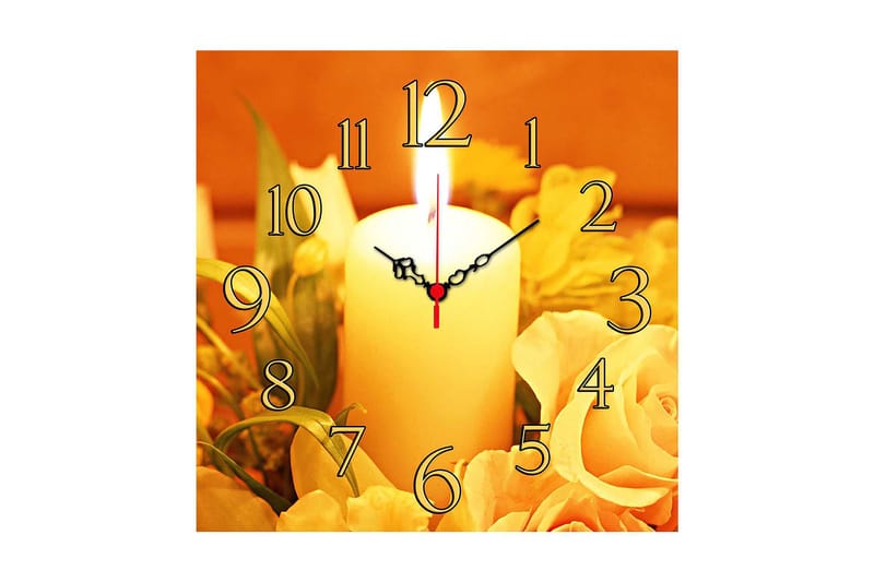 Dekorativ MDF Vægur 40x40 cm, Flerfarvet