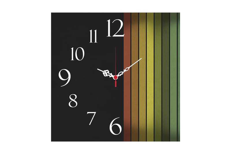 Dekorativ MDF Vægur 40x40 cm, Flerfarvet