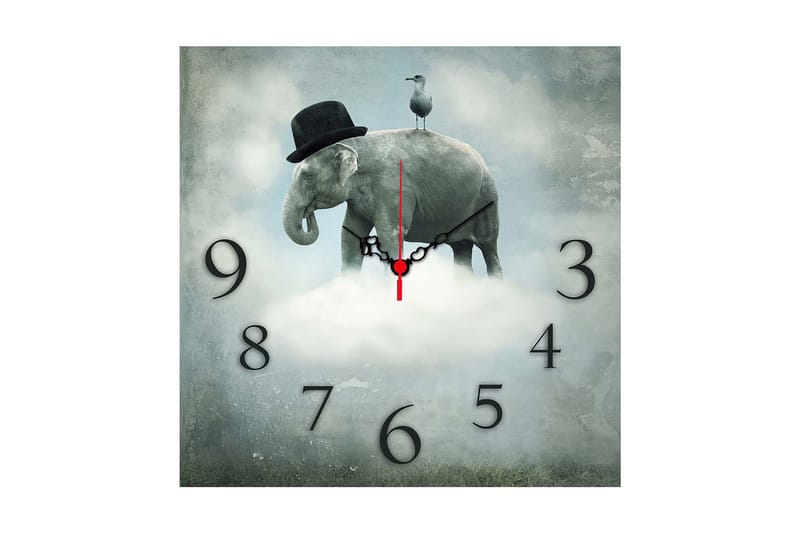 Dekorativ MDF Vægur 40x40 cm, Flerfarvet