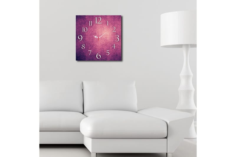 Dekorativ MDF Vægur 40x40 cm - Flerfarvet - Boligtilbehør - Vægdekoration - Vægure & Ure