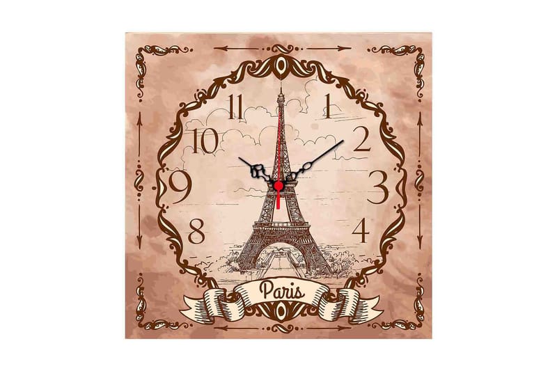 Dekorativ MDF Vægur 40x40 cm, Flerfarvet