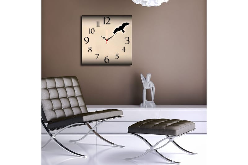 Dekorativ MDF Vægur 40x40 cm - Flerfarvet - Boligtilbehør - Vægdekoration - Vægure & Ure