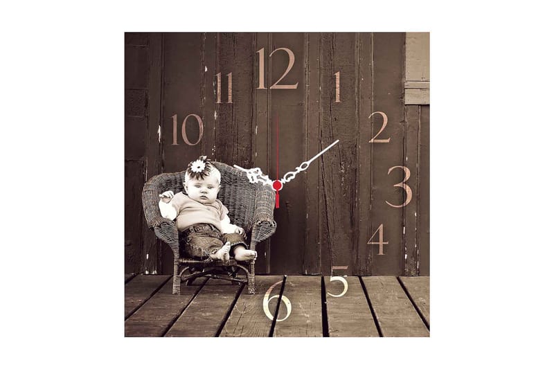 Dekorativ MDF Vægur 40x40 cm, Flerfarvet