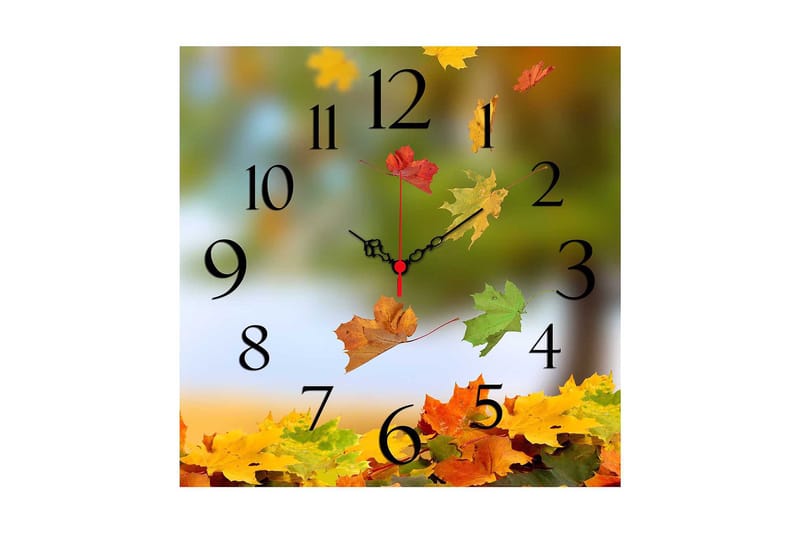 Dekorativ MDF Vægur 40x40 cm, Flerfarvet