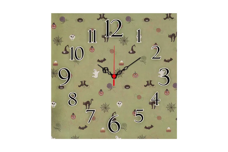 Dekorativ MDF Vægur 40x40 cm, Flerfarvet