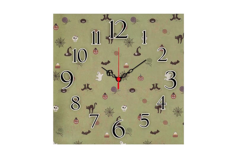 Dekorativ MDF Vægur 40x40 cm, Flerfarvet