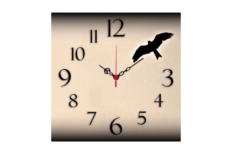 Dekorativ MDF Vægur 40x40 cm, Flerfarvet