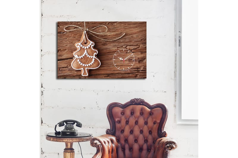 Dekorativ Vægur 45x70 cm - Flerfarvet - Boligtilbehør - Vægdekoration - Vægure & Ure