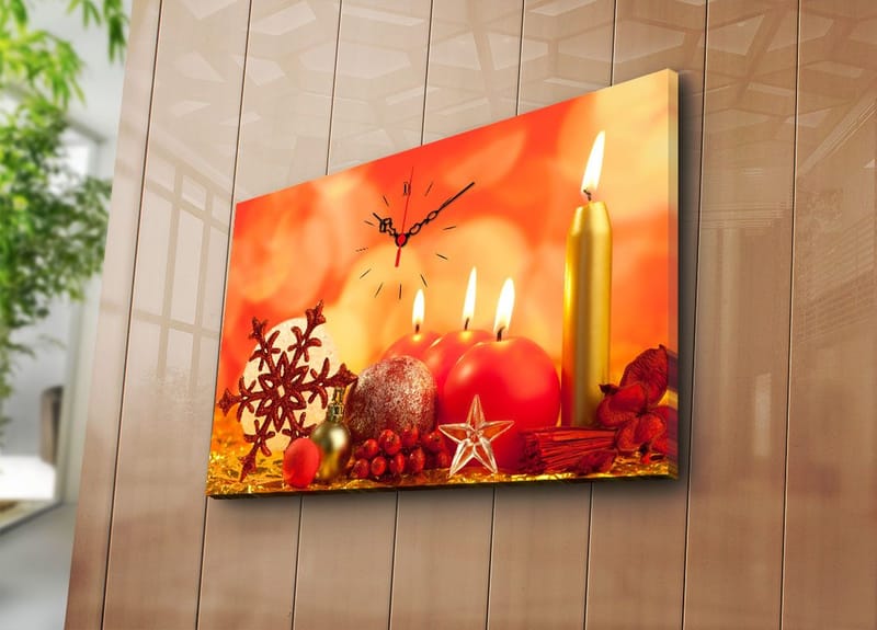 Dekorativ Vægur 45x70 cm - Flerfarvet - Boligtilbehør - Vægdekoration - Vægure & Ure