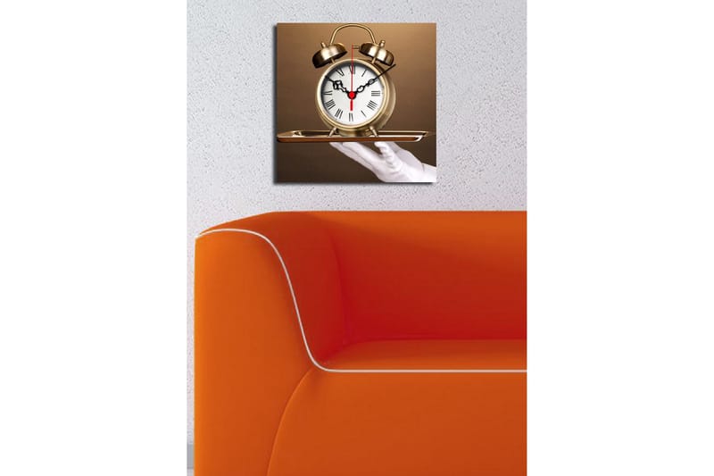 Dekorativt Canvas Maleri med Ur - Flerfarvet - Boligtilbehør - Vægdekoration - Vægure & Ure